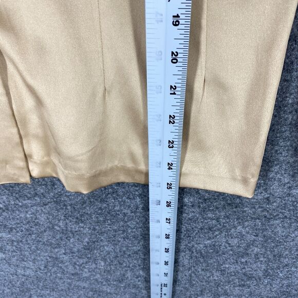 Pendleton Shirt Women 6 Beige Collared Long Sleeve Button Up Cuffed Solid Rayon - Picture 7 of 8